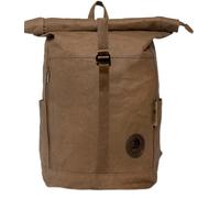 Papero ® Rucksack aus Kraft- Papier YETI | Ultra minimalistisch Herren Damen, robust & wasserfest, vegan und nachhaltig FSC Zertifiziert | als Daypack, Rolltop, Laptopfach für Uni (dunkelbraun)