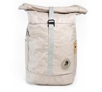 Papero ® Rucksack aus Kraft- Papier | YETI | Ultra minimalistisch Herren Damen, robust & wasserfest, Veganer nachhaltiger Urban Style FSC Zertifiziert | als Daypack, Rolltop, Laptopfach für Uni (grau)