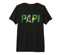 Papi Brasilien Flagge Vintage Brasilien Flagge Papi Brasilien Premium T-Shirt