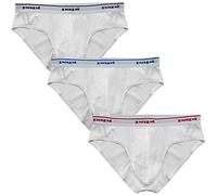 Papi Herren Baumwolle Low Rise Slip 3er Pack Unterwäsche, Weiß, Large