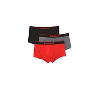 papi Stilvolle brasilianische Herrenunterhose mit einfarbigem Druck (3er-Pack Herrenunterwäsche), Rot/Grau/Schwarz, X-Large