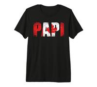 Papi Kanada Flagge Vintage Distressed Grafik Kanada Papi Premium T-Shirt