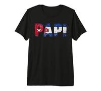 Papi Kuba Flagge Vintage Distressed Graphic Cuba Papi Premium T-Shirt