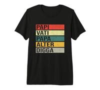 Papi Vati Papa Alter Digga Lustiges Retro Vatertag Premium T-Shirt