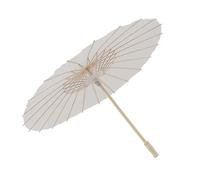 Papierschirm Kinder, Bambus Papier Sonnenschirm, Weiß 58cm - Elegant Zum Basteln, Leicht & Stabil, Dekoration & Fotoshooting (58cm)