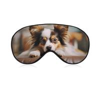 Papillon Schlafmaske auf dem Bauch liegend, weich, bequem, Augenmaske mit verstellbarem Riemen, Augenabdeckung, Augenschutz für Männer und Frauen, Arbeit, Reisen