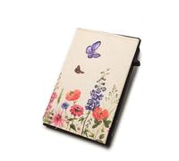 Paprcuts RFID Alu Kartenetui - Dünner Kartenhalter aus kratzfestem Aluminium und HiTech Material Tyvek Bis zu 12 Karten & Geldscheine mit RFID Schutz Unisex | Blumenwiese - Little Bee Fresh Koop