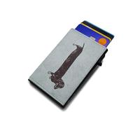 paprcuts RFID Alu Kartenetui Sausage Dog (blau schwarz)