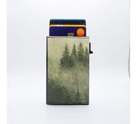 Paprcuts RFID Alu Kartenetui - Dünner Kartenhalter aus kratzfestem Aluminium und reißfestem HiTech Material Tyvek Bis zu 12 Karten & Geldscheine mit RFID Schutz Ultraleicht Unisex | Foggy Morning