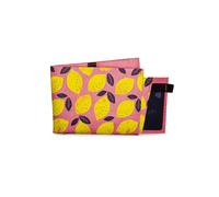 Paprcuts RFID Pro Portemonnaie | Kartenetui mit RFID Schutz für 12 Karten, Scheine & Münzen | Inkl. Schlüsselring | Wasserabweisend & Reißfest | Pink Lemon