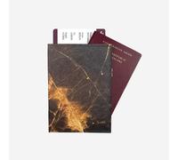 paprcuts RFID Reisepasscover Black Marble (braun)