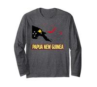 Papua-Neuguineische Flagge Herren Damen Kinder Langarmshirt