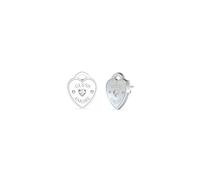 Guess Ohrstecker Amore Heart Studs JUBE05058JW-RH Edelstahl Silber