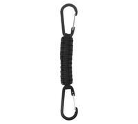 Paracord Schlüsselanhänger mit Karabinerhaken Schwarzer | Leicht, Aluminiumlegierung und Polypropylen, Schnell Lösbar, Geflochtenes Schlüsselband, für Camping und Notfälle