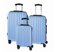 CHECK.IN Aurora Trolley-Set Aurora 3-tlg. Himmelblau Koffer mit 4 Rollen Kofferset