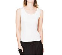 Paradise Silk Ärmelloses Damen-Tanktop aus 100 % Seidenstrick, weiß, M