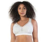Parfait Dalis Women's Full Figure Sleep Bra Wire Free Bralette Style P5641-Pearl White-80I