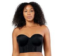 Parfait Elissa Women's Full Figure Strapless Short Bustier Longline Bra P50116-Black-38FF
