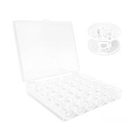 PARFCO Spulen Nähmaschine, 36 Stück Kunststoff Unterfadenspulen, Leere Spule, mit Transparenter Spulenbox, 8.5 mm Innendurchmesser, Nähmaschinenspulen, Nähmaschinen Zubehör, für Nähen, DIY-Projekte