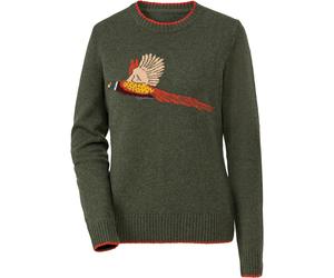 Parforce Tradition Damen Pullover mit Fasanenmotiv Oliv (Größe: 42) 42 grün