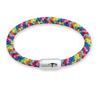 Paris Montana • Das Original Rainbow-Regenbogen-Segeltau-Armband, Unisex, Gravur: LGBT, Sylt, Anker oder Ibiza, Magnetverschluss, Durchmesser 6mm Ø (Rainbow - Sylt, 24.00 CM)