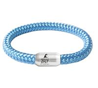 Paris Montana Das Original Sylt Surfer Gravur Unisex Segeltau Armband Paracord Geflochten Handmade Hochwertiger Magnetverschluss 8mm Durchmesser (Sylt-Waves (Royalblau), 21.00)