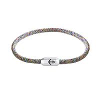 Paris Montana Schmales Dünnes Filigranes Original Anker Segeltau Armband Unisex Geflochten Gravur Handmade Hochwertiger Magnetverschluss Durchmesser Ø 4mm (Flower Power, 20)