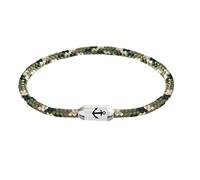 Paris Montana Schmales Dünnes Filigranes Original Anker Segeltau Armband Unisex Geflochten Gravur Handmade Hochwertiger Magnetverschluss Durchmesser Ø 4mm (Camouflage, 22)