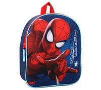 PARIS STOCK Maxxidiscount Spiderman Rucksack, 3D, Segeltuch, 32 cm, Blau