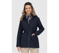 Parka ALIFE & KICKIN "LeiaAKA", Damen, Gr. XXL, marine, Web, Obermaterial: 100% Polyester, unifarben, gerade Po-bedeckend, ohne Ausschnitt, Jacken Parka, mit Kapuze, aufgesetzten Taschen und Band zum