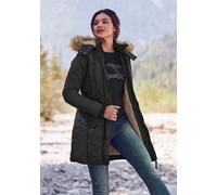 Parka ALPENBLITZ "Wintercharme", Damen, Gr. 44, schwarz, Web, Obermaterial: 100% Polyester. Besatz: 80% Polyacryl, 20% Polyester. Bündchen: 95% Polyester, 5% Elasthan. Futter: 100% Polyester. Wattieru