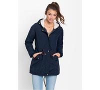 Parka BONPRIX, Damen, Gr. 48, blau (dunkelblau), Obermaterial: 100% Polyester. Futter: 100% Polyester. Ärmelfutter: 100% Polyester, unifarben, loose fit, Rippstrickbündchen, Jacken Parka, modischer St