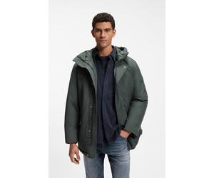 Parka BOSS ORANGE "Osiass1", Herren, Gr. 48, open grün377, Web, Obermaterial: 100% Polyester, unifarben, relaxed fit Po-bedeckend, Jacken Parka, im Relaxed Fit, wasserabweisend (56683215-48) open grün