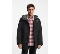 Parka BOSS ORANGE "Osiass1", Herren, Gr. 50, schwarz001, Web, Obermaterial: 100% Polyester, unifarben, relaxed fit Po-bedeckend, Jacken Parka, im Relaxed Fit, wasserabweisend (68853747-50) schwarz001