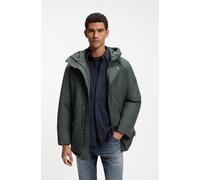 Parka BOSS ORANGE "Osiass1", Herren, Gr. 52, open grün377, Web, Obermaterial: 100% Polyester, unifarben, relaxed fit Po-bedeckend, Jacken Parka, im Relaxed Fit, wasserabweisend (56683215-52) open grün