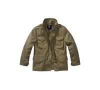 Parka BRANDIT "Brandit Herren Kids M65 Standard Jacket", Jungen, Gr. 146/152, braun (olive), 100% Polyester, unifarben, normal, amerikanischer Ausschnitt, Jacken Parka (56243116-146) olive