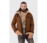 Parka CIPO & BAXX "Jacke", Herren, Gr. L, braun, Stoff, 100% Polyester, unifarben, regular fit normal, Jacken Parka, im Flieger-Look (89260716-L) braun