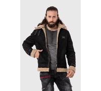 Parka CIPO & BAXX "Jacke", Herren, Gr. S, schwarz, Stoff, 100% Polyester, unifarben, regular fit normal, Jacken Parka, im Flieger-Look (12929535-S) schwarz