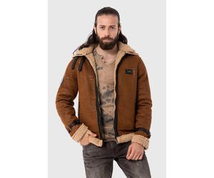 Parka CIPO & BAXX "Jacke", Herren, Gr. XL, braun, Stoff, 100% Polyester, unifarben, regular fit normal, Jacken Parka, im Flieger-Look (89260716-XL) braun