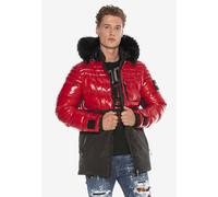 Parka CIPO & BAXX "Jacke", Herren, Gr. XL, rot, 100% Polyester, unifarben, regular fit normal, Jacken, im Kontrastdesign (73816833-XL) rot