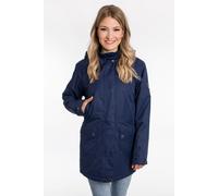 Parka DEPROC ACTIVE "PAISLEY WOMEN NEW", Damen, Gr. 40/42 (M), blau (navy), 100% Polyester, tailliert, gerader Abschluss mit Druckknöpfen, Jacken Sportbekleidung Parka Übergangsjacke, leicht wattierte