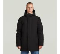 Parka G-STAR "Clean Vodan Padded Hooded", Herren, Gr. M, dk schwarz, Web, Obermaterial: 54% Elastomultiester, 46% Polyester, unifarben, regular fit Po-bedeckend, Jacken, mit Kapuze, Regular Fit (61371
