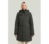 Parka G-STAR "Vodan 2.0 Short Jacke", Damen, Gr. S, asfalt, Obermaterial: 54% Elastomultiester, 46% Polyester, Jacken Parka (67890245-S) asfalt