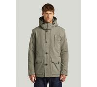 Parka G-STAR "Vodan Padded Hooded Jacket", Herren, Gr. XL, elephant skin, Obermaterial: 54% Elastomultiester, 46% Polyester, Jacken Parka (69960863-XL) elephant skin