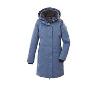 Parka "GW 93 WMN PRK", Damen, Gr. 50, blau (stahlblau), Oberstoff: 100% Polyester, Futter: 100% Polyester, Füllung: 100% Polyester, G.I.G.A. DX BY KILLTEC, Jacken, wasserdicht, atmungsaktiv, 2-Wege-Re