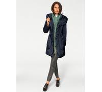 Parka HEINE, Damen, Gr. 40, blau (marine), 90% Polyester, 10% Polyamid, 90% Polyester, 10% Polyamid, Füllung:100% Polyester, unifarben, Jacken Parka (26867900-40) marine
