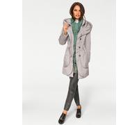 Parka HEINE, Damen, Gr. 44, grau, 90% Polyester, 10% Polyamid, 90% Polyester, 10% Polyamid, Füllung:100% Polyester, unifarben, Jacken Parka (96997160-44) grau