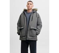 Jack & Jones Regular Fit Parka mit Kapuze Modell 'CHARLIE' in Mittelgrau, Größe XXL