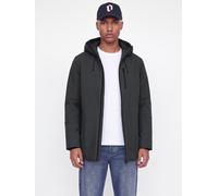 Parka JACK & JONES "JJSAGE PARKA", Herren, Gr. XL, asphalt, Web, Obermaterial: 100% Polyester, unifarben, regular fit ca. Mitte Oberschenkel, Bündchen, Jacken Parka, Kunstfaser, regular fit (76795858-