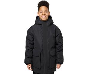 Parka JACK WOLFSKIN "TEEN 2L für Kinder", Kinder, Gr. XL (176), schwarz (granite blac), Obermaterial: 100% Polyester, hoch geschlossener Ausschnitt, elastischer Bund, Jacken Parka, für Kinder, mit Win